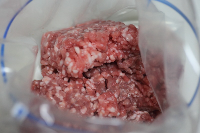 挽き肉の冷凍保存方法_工程1