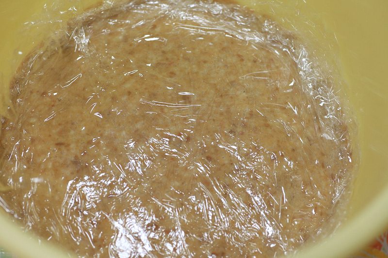 乾燥米麹で味噌作り1-仕込み編11-4_二重ラップ