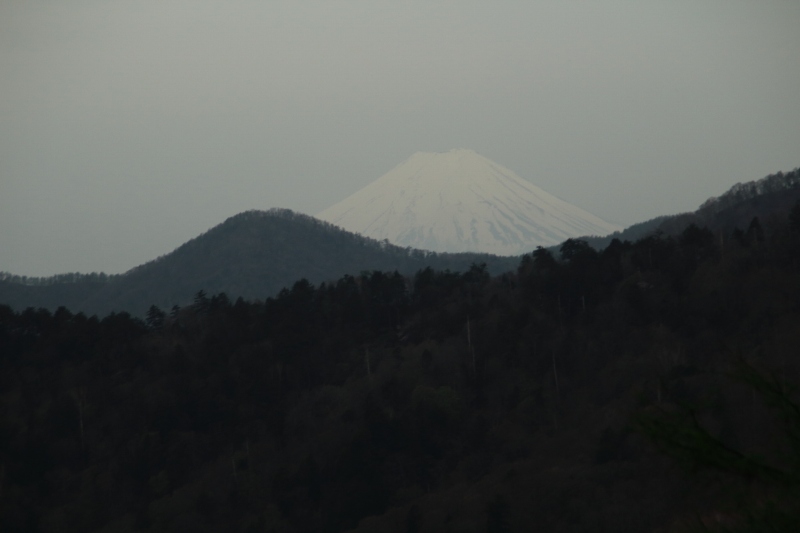 酉谷避難小屋からの富士山