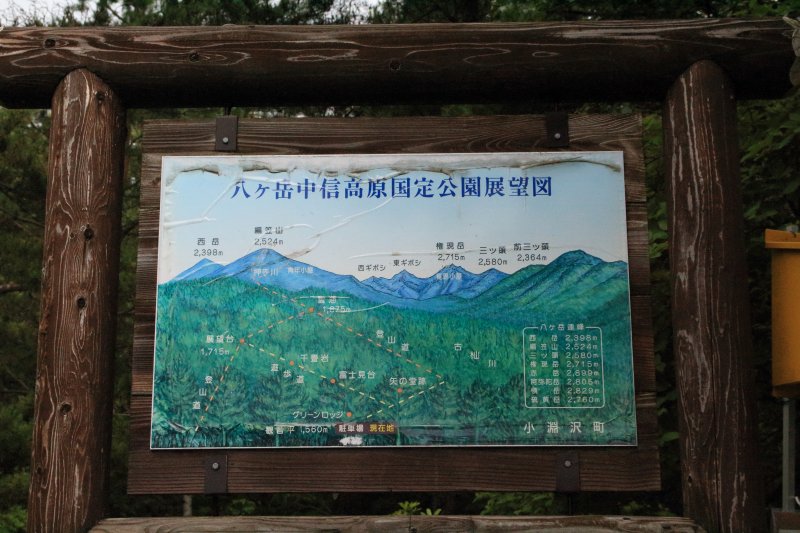 八ヶ岳中信高原国定公園展望図