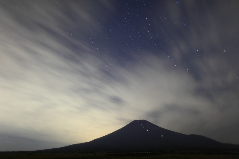 北富士演習場からの星景富士1