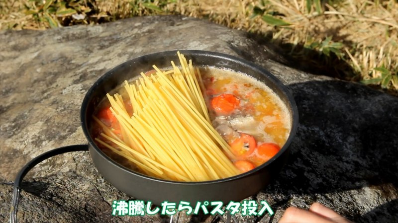 【缶詰料理祭】オイルサーディンのパスタ【山パスタ】_工程4