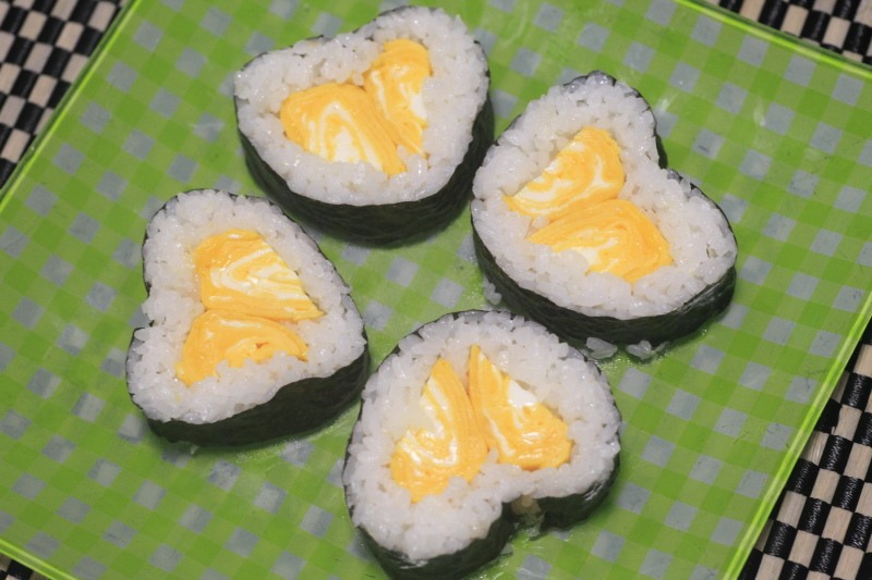ハート型の巻き寿司