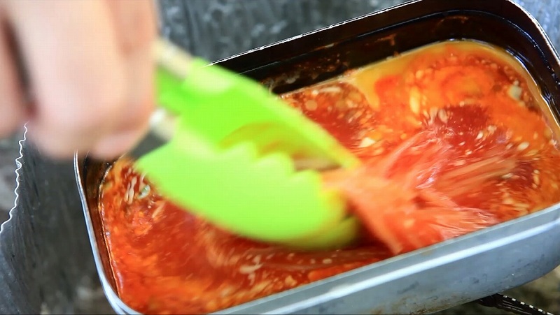 トマトジュースの絶品パスタ工程4_混ぜる