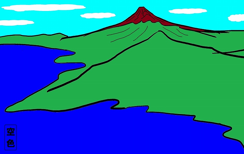 金櫻山からの展望予想図印