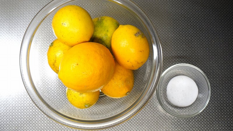炊飯器で作るレモンシロップの材料
